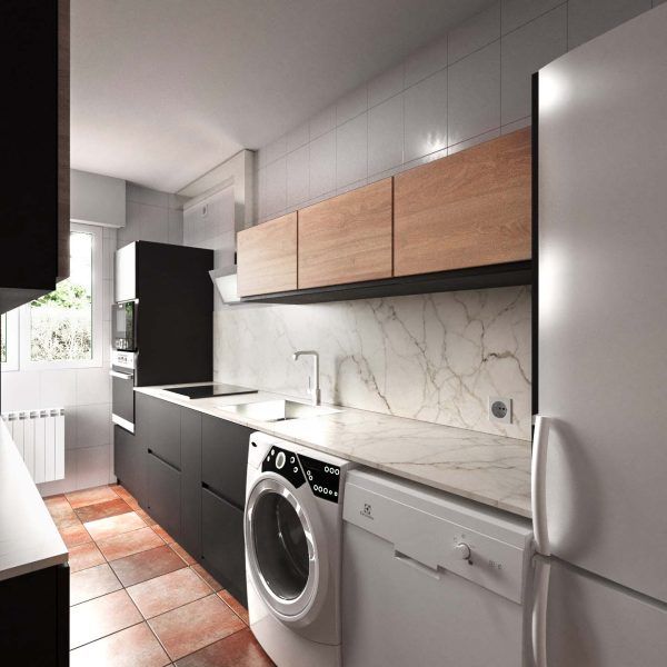 render 3D realista para propuesta de reforma de cocina