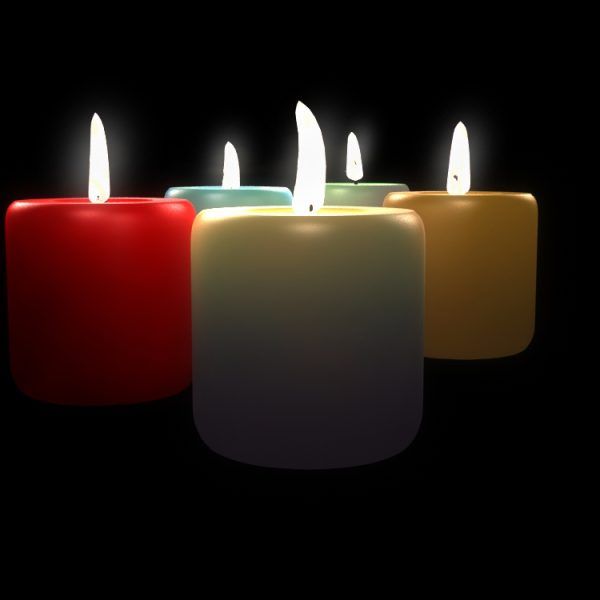 Render 3D de velas para catalogo en segovia
